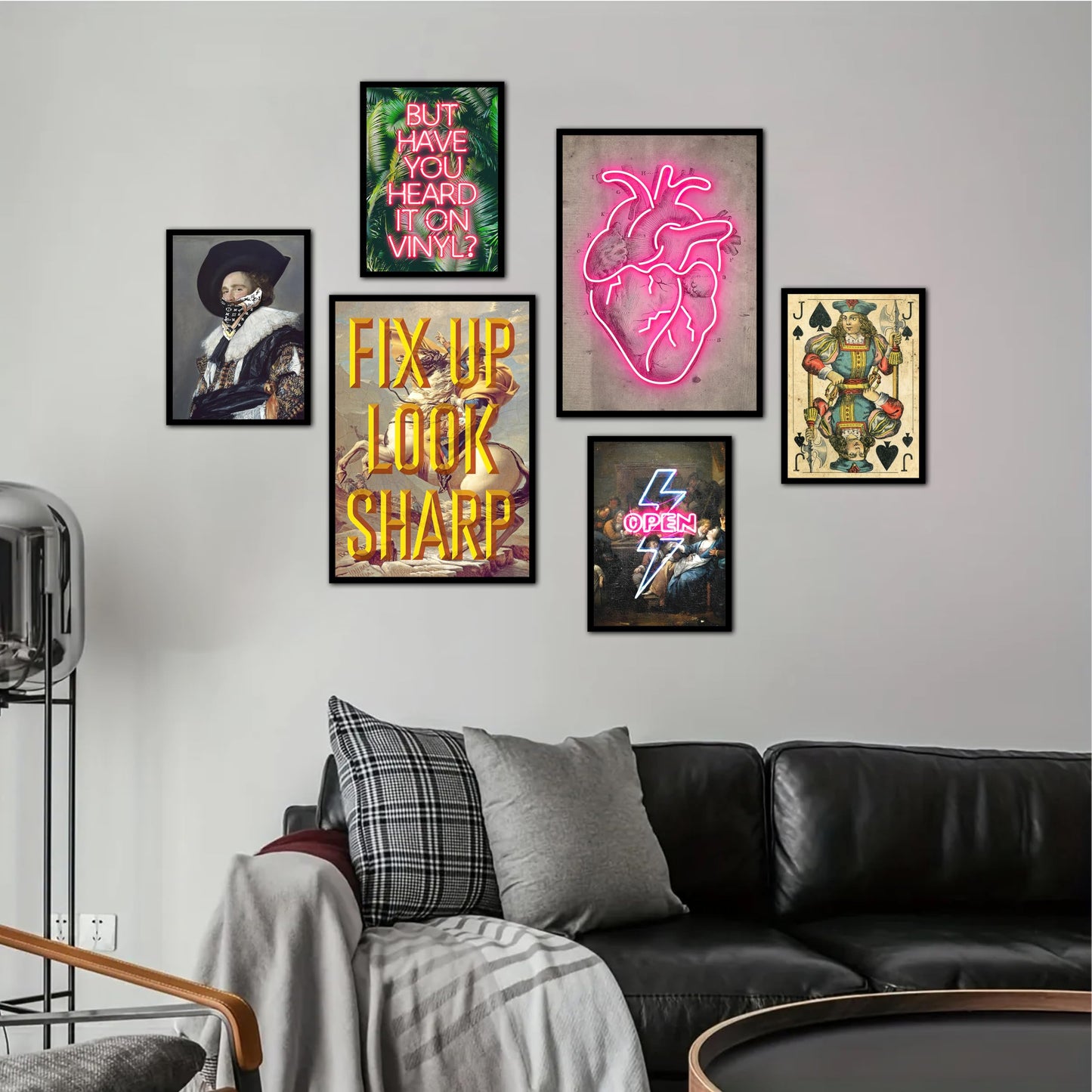 Y2K Room Decor Aesthetic Posters Pack 6 - Illusion Framed Downtown Girl Room Decor, Dorm Decor, Teen Room Decor