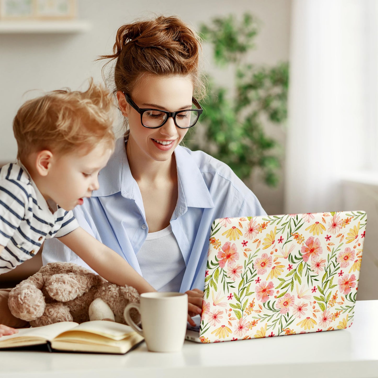 Laptop Skin Decal HP 15.6" - Botanical, Laptop Cover Sticker, No Cutting Required, No Bubble, Waterproof, Scratch Resistant - Including Wide Screen and Wrist Pad