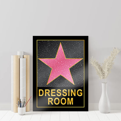 HK Studio Dressing Room Decor for Teen Girls 10" x 15" - Pink Star Y2K Room Decor Aesthetic