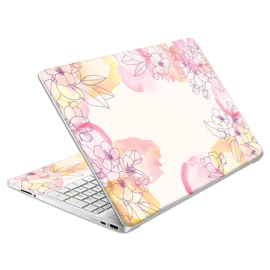 Laptop Skin Decal HP 15.6" - Botanical, Laptop Cover Sticker, No Cutting Required, No Bubble, Waterproof, Scratch Resistant - Including Wide Screen and Wrist Pad