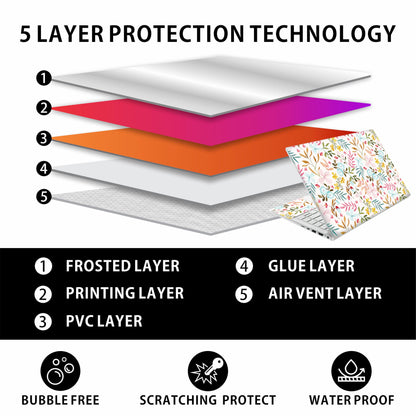 Laptop Skin Decal HP 15.6" - Botanical, Laptop Cover Sticker, No Cutting Required, No Bubble, Waterproof, Scratch Resistant - Including Wide Screen and Wrist Pad