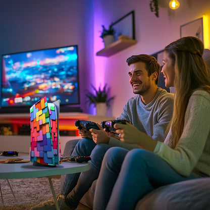 Skin Sticker for Game Console 5 Cover - Puzzle Art, Compatible with Both Disc Edition & Digital Edition (not Slim Ver) - 2 Controller Skins & Console Skin - No Bubble, Full Protection, Removable