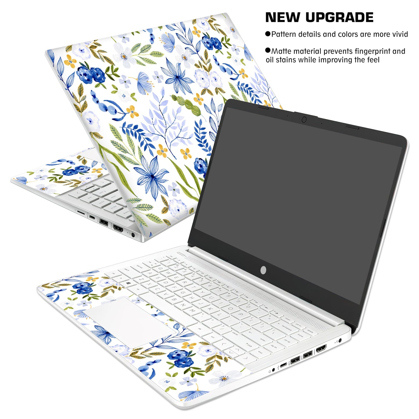 Laptop Skin Decal HP 14" - Botanical, Laptop Cover Sticker, No Cutting Required, No Bubble, Waterproof, Scratch Resistant - Including Wide Screen and Wrist Pad