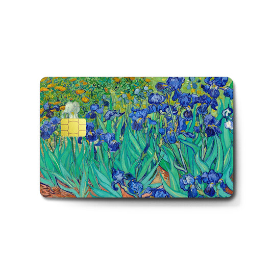 HK Studio Card Skin Sticker Purple Irises for EBT, Credit, Debit Card Skin - Protecting and Personalizing Bank Card - No Bubble, Slim, Waterproof, Digital-Printed