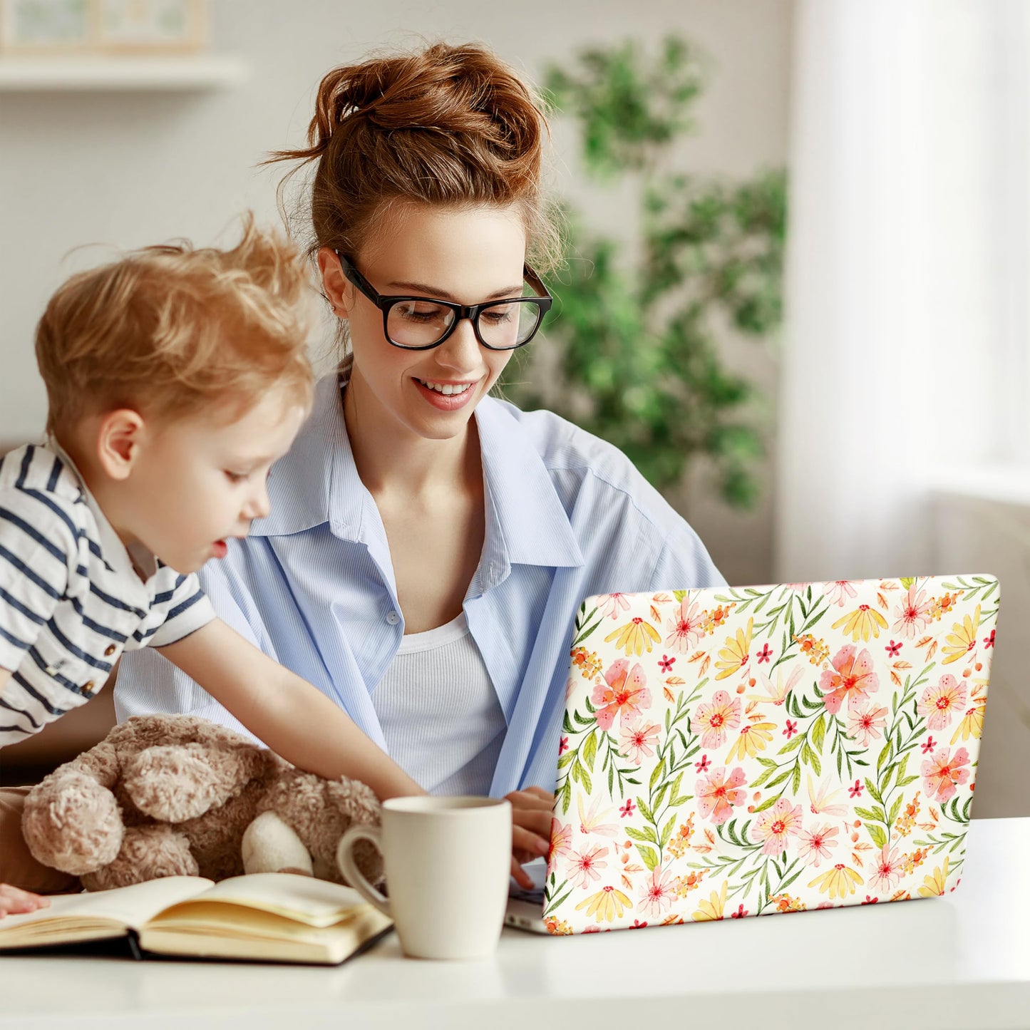 Laptop Skin Decal HP 14" - Botanical, Laptop Cover Sticker, No Cutting Required, No Bubble, Waterproof, Scratch Resistant - Including Wide Screen and Wrist Pad