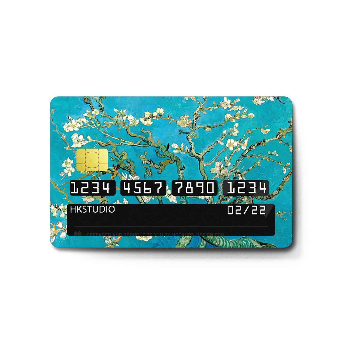 HK Studio Card Skin Sticker Almond Blossom for EBT, Credit, Debit Card Skin - Protecting and Personalizing Bank Card - No Bubble, Slim, Waterproof, Digital-Printed