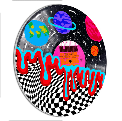 HK Studio Hippie Decor, Posters for Room Aesthetic, Galaxy - Record Decor, Music Themed Party Decorations, 4 Pcs 12"