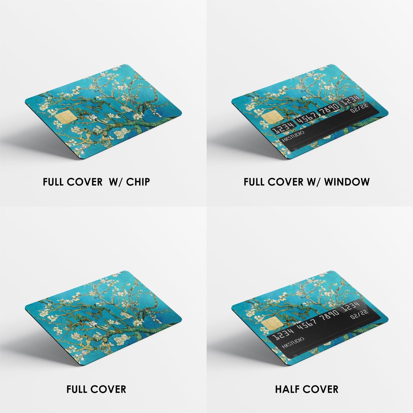 HK Studio Card Skin Sticker Almond Blossom for EBT, Credit, Debit Card Skin - Protecting and Personalizing Bank Card - No Bubble, Slim, Waterproof, Digital-Printed