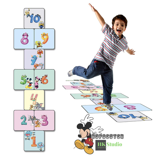 Classroom Decor Sensory Path Decals for Floor & Wall - Funny Number Hopscotch Floor Stickers for Boosting Gross Motor Skills