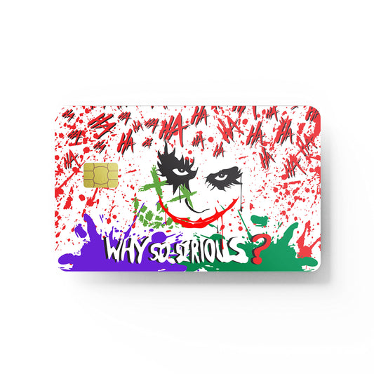 HK Studio Card Skin Sticker Art Clown for EBT, Transportation, Key, Debit, Credit Card Skin - Covering Personalizing Bank Card - No Bubble, Slim, Waterproof, Digital-Printed