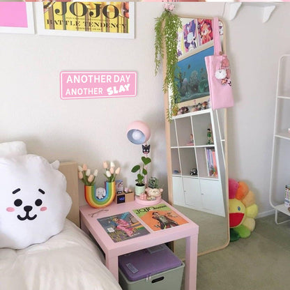 Preppy Room Decor, Another Day Another Slay - Teen Girl Room Decor, 8" x 17"