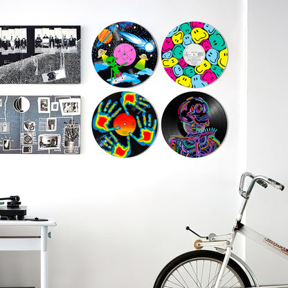 HK Studio Hippie Decor, Posters for Room Aesthetic - Record Decor, Music Themed Party Decorations, 4 Pcs 12"