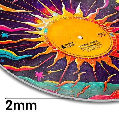 HK Studio Hippie Decor, Posters for Room Aesthetic, Sci-Fi - Record Decor, Music Themed Party Decorations, 4 Pcs 12"