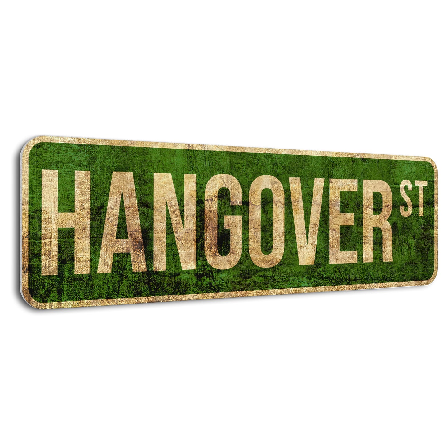 HK Studio Bar Sign Funny Street Sign - Hangover St Funny Bar Decor, Bar Signs for Home Bar Wall