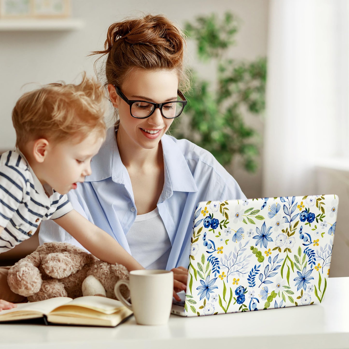 Laptop Skin Decal HP 15.6" - Botanical, Laptop Cover Sticker, No Cutting Required, No Bubble, Waterproof, Scratch Resistant - Including Wide Screen and Wrist Pad