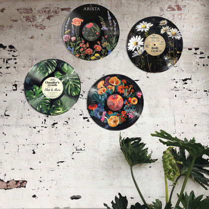 HK Studio Hippie Decor, Posters for Room Aesthetic, Vintage Retro - Record Decor, Music Themed Party Decorations, 4 Pcs 12"