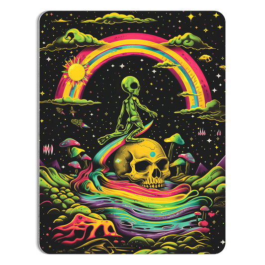 HK Studio Hippie Room Decor Posters - Alien, Mushroom, Skull Hippie Decor, Hippie Wall Decor