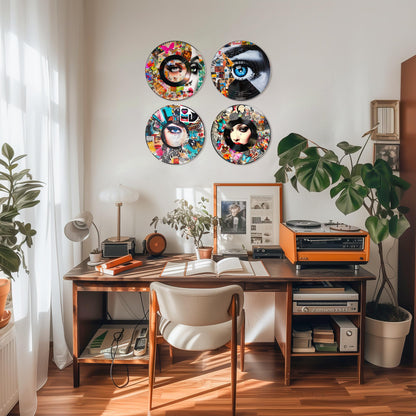 HK Studio Y2K Decorations, Posters for Room Aesthetic - Record Decor, Y2K Posters, 4 Pcs 12"