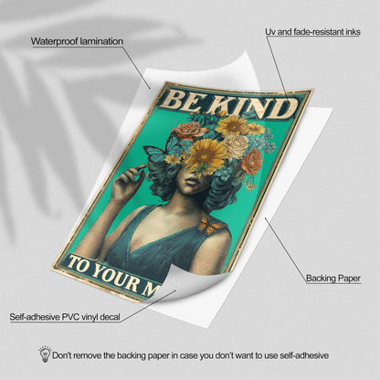 HK Studio Sage Green Mental Health Posters - Therapy Office Decor, Unframed 48 Pcs 4" x 6"