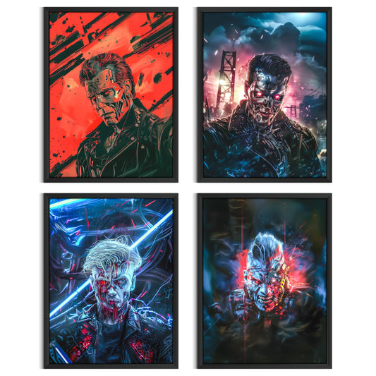 HK Studio Zombie Creepy Horror Decor Posters 13"x 17" Pack 4 - Funky Decor for Bedroom, Dorm, Teen Room - Emo Room Decor Aesthetic