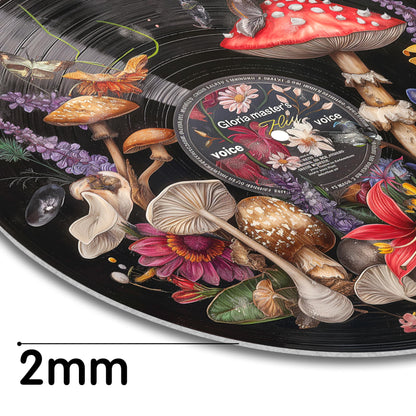 HK Studio Hippie Decor, Posters for Room Aesthetic - Botanical Wall Art, Record Decor, 4 Pcs 12"