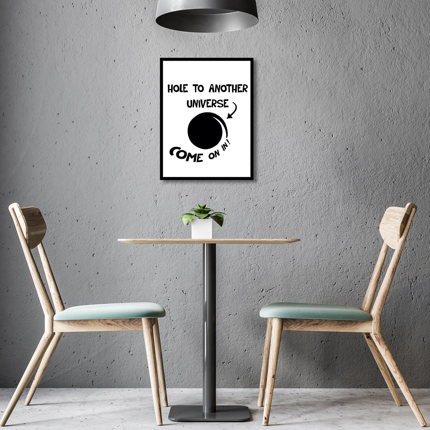 HK Studio Space Decor Poster Wall Art - Hole To Another Universe Space Themed Bedroom Decor