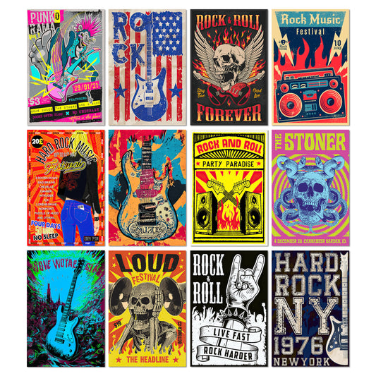 HK Studio Rock Music Posters Album Covers - Music Decor, Music Wall Art