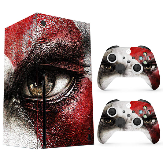 HK Studio God Eyes Decal Sticker Skin to Cover X-Box Series X with No Bubble, Waterproof, Full Protection - Including 2 Controller Skins and Console Skin