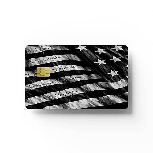 Card Skin Sticker - Black American Flag