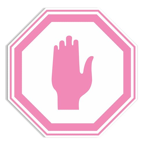 Sign Decor - Pink Hand Stop