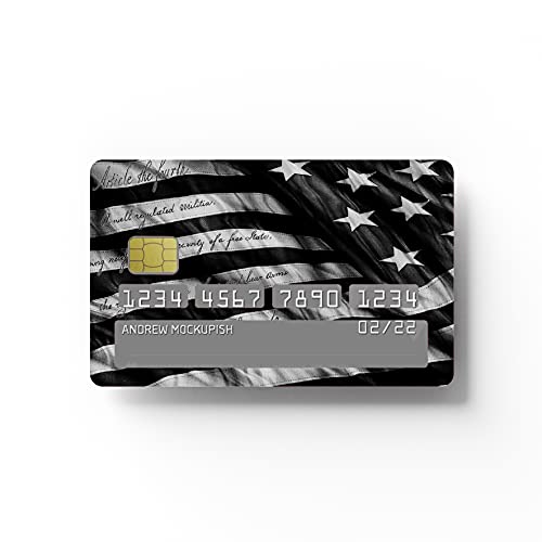 Card Skin Sticker - Black American Flag