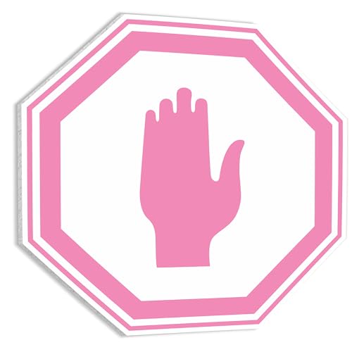 Sign Decor - Pink Hand Stop