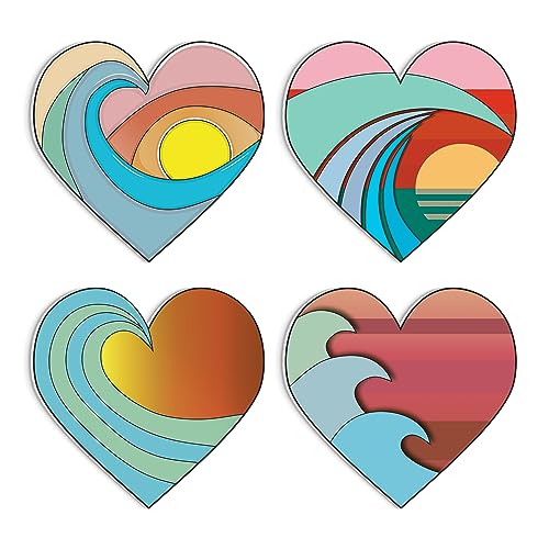 Posters Pack - Heart Beach Room Decor