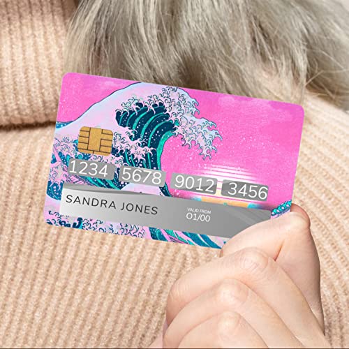 Card Skin Sticker - Pink Japan Great Wave