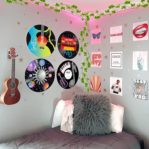 4 Record Decor with Music Wall Art