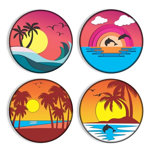 Posters Pack - Round Beach Room Decor