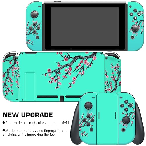 Nintendo Skin - Teal Cherry Blossom