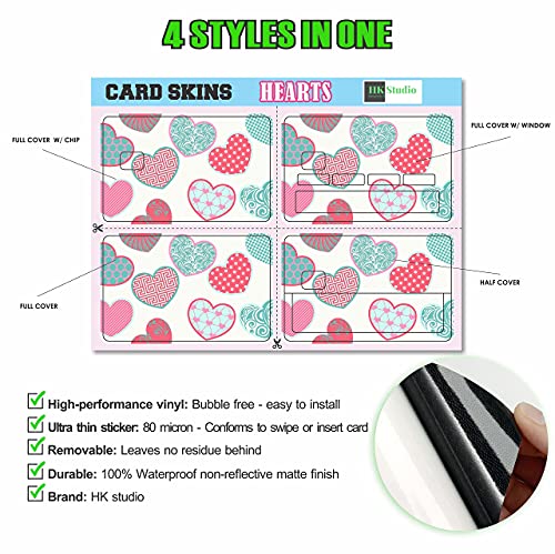 Card Skin Sticker - Hearts
