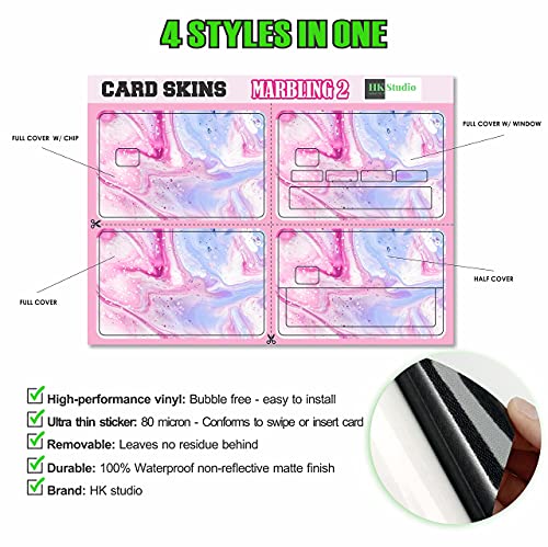 Card Skin Sticker - Hippie Pink Marbling
