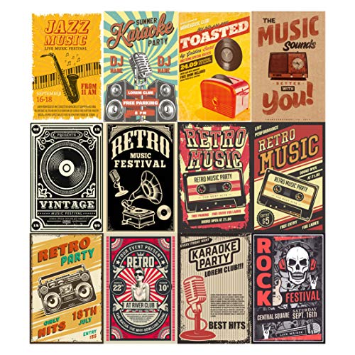 Posters Pack - Vintage Music Posters Decal