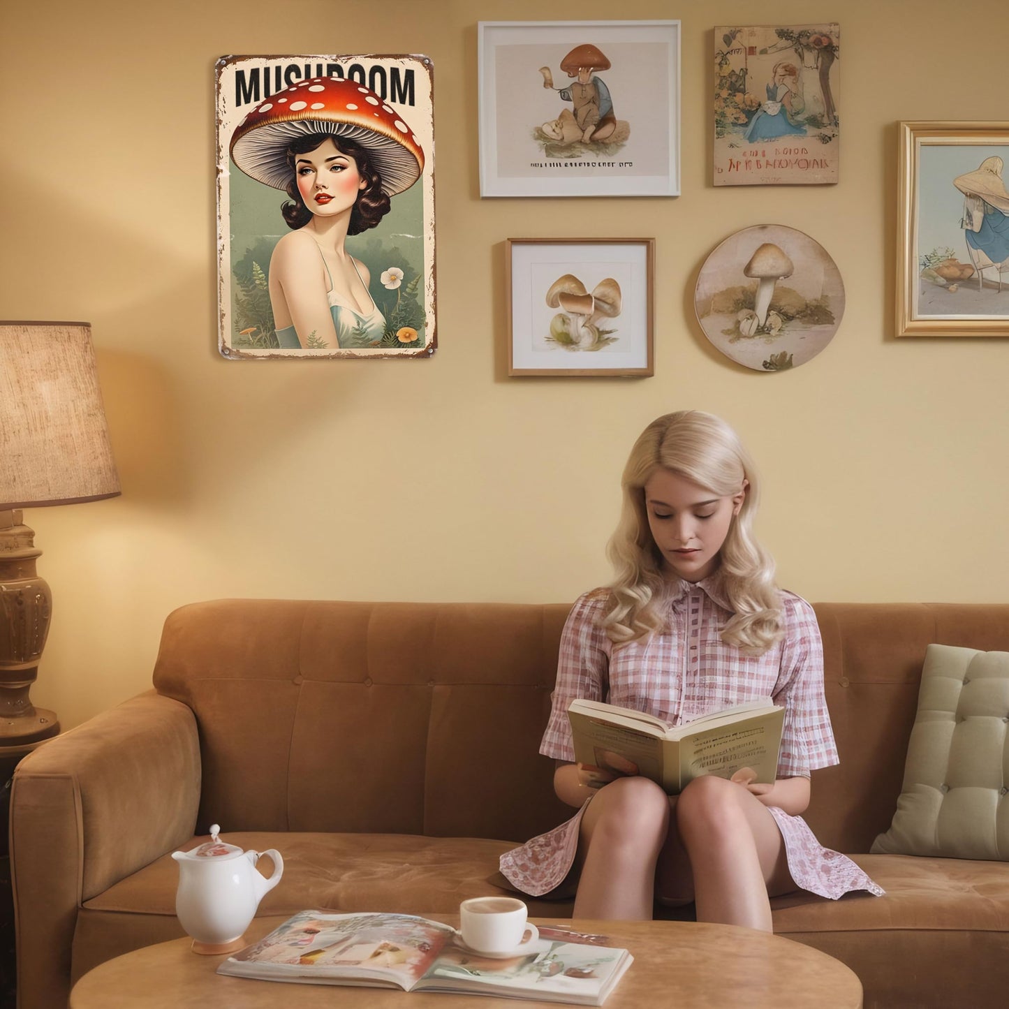Posters Pack - Vintage Mushroom Girl (V3)