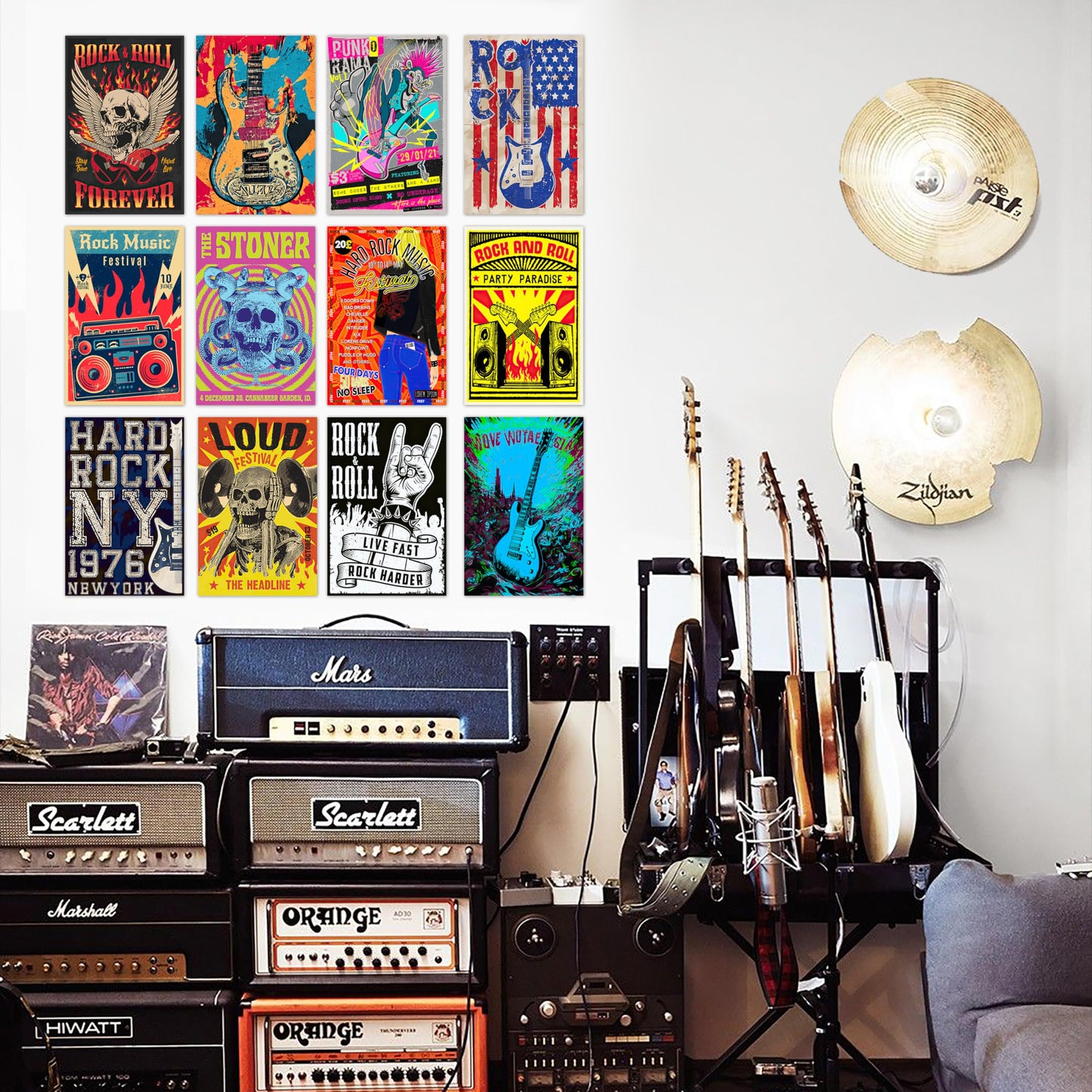 Posters Pack - Vintage Music Rock and Roll