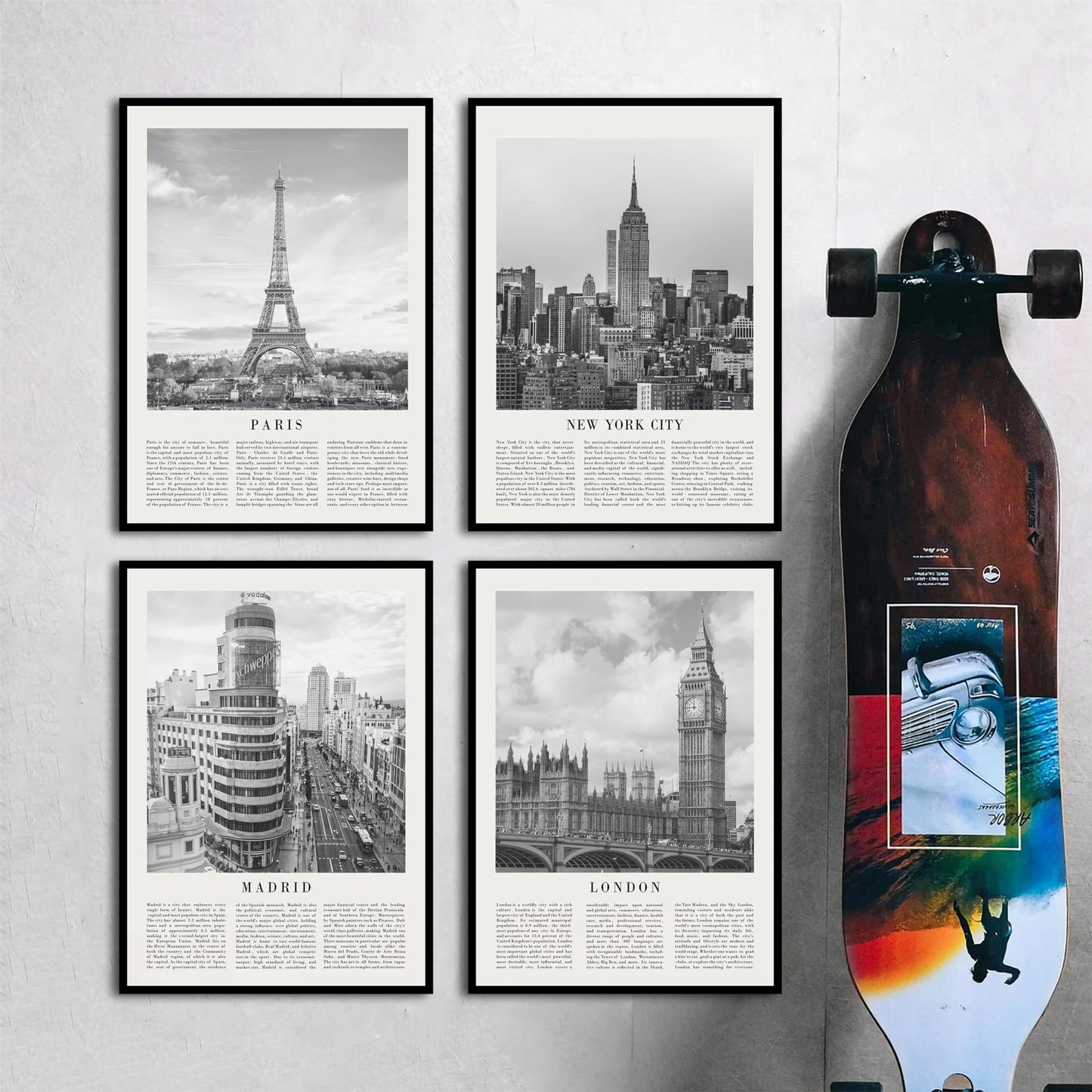 Posters Pack - Black and White City Posters