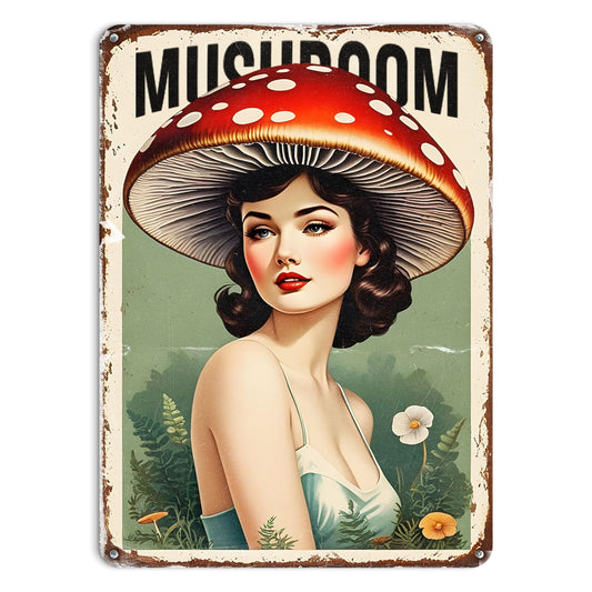Posters Pack - Vintage Mushroom Girl (V3)